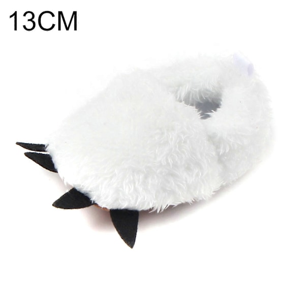 8 Färger Baby Brushy Paw Skor Spädbarn Plush Inomhus Moccasins Småbarn Vinter Tjockade Varma Skor White 13cm