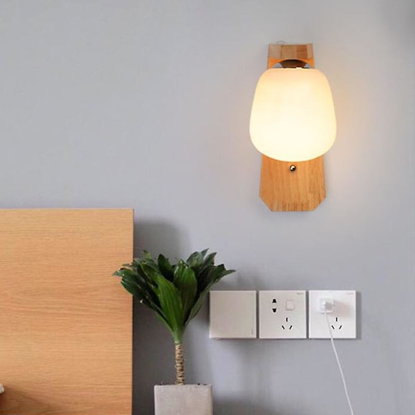 Kreativ simpel log LED væglampe, bar, soveværelse, køkken, restaurant, cafe, korridor