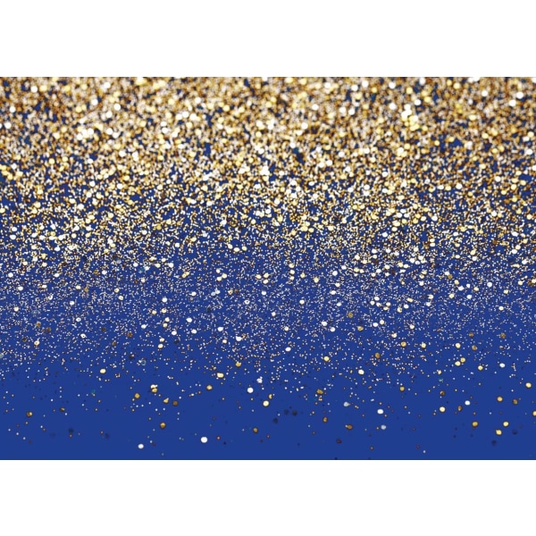 7X5FT Kuninkaallinen sininen glitter-tausta Syntymäpäivätausta Kultaiset täplät Bokeh-tausta Häät Juhlat Valmistujaiset Valokuvaustausta Hyvää uutta vuotta