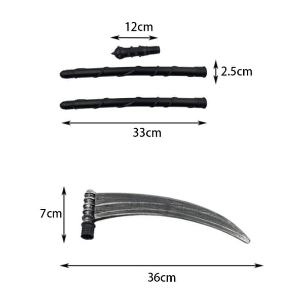 Halloween Costume, Grim Reaper Halloween Set with Scythe