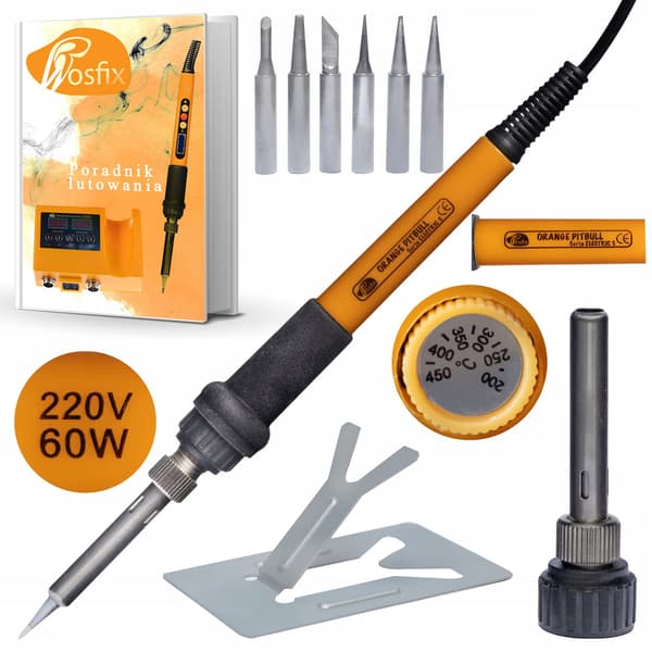 Soldering Set Pitbull 9-in-1 60W – Temperature Control | Complete Tool | for Electronics, SMD, DIY, Service
