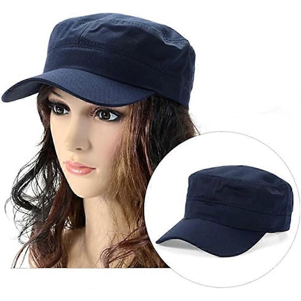 Justerbar Snygg Flat Top Twill Basebollkeps Huvudomkrets 22-23,6\" (Brun)