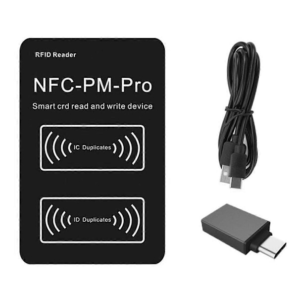RFID Smart Chip-läsare PM PRO Dekoder + 5XUID Kort NFC Nyckelkopierare 13,56Mhz 125Khz Badge Skriv Token I