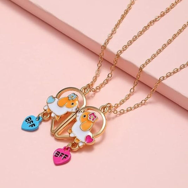 Letter good friend love splicing necklace female BFF children's friendship love cute dog pendant