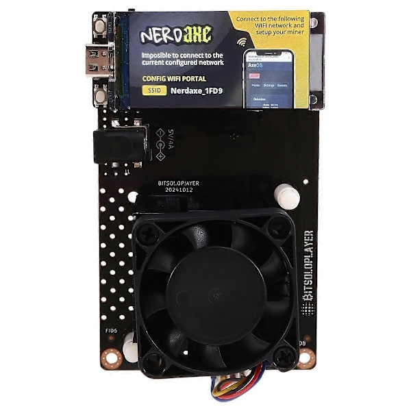 NerdAxe NerdMiner Miner Bitaxe 500Gh/S Solo Lotteri BTC-Gruvmaskin BM1366 ASIC-Chip Lotteri Gruvdrift