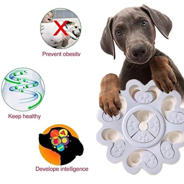 Hundpusselleksaker,Hundmat Pusselmatareleksaker för Iq-träning & mental Enri-Chmentgrey