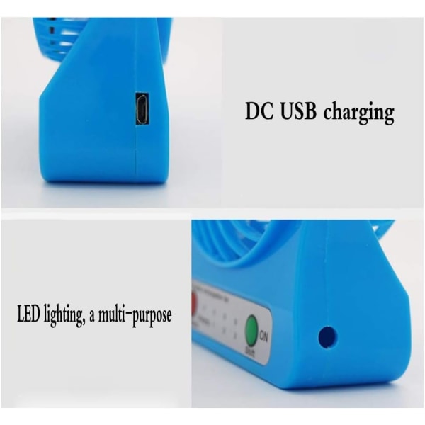 USB Lille Ventilator - Hvid Ventilator + 1200mAh BatteriHjemmeindretning