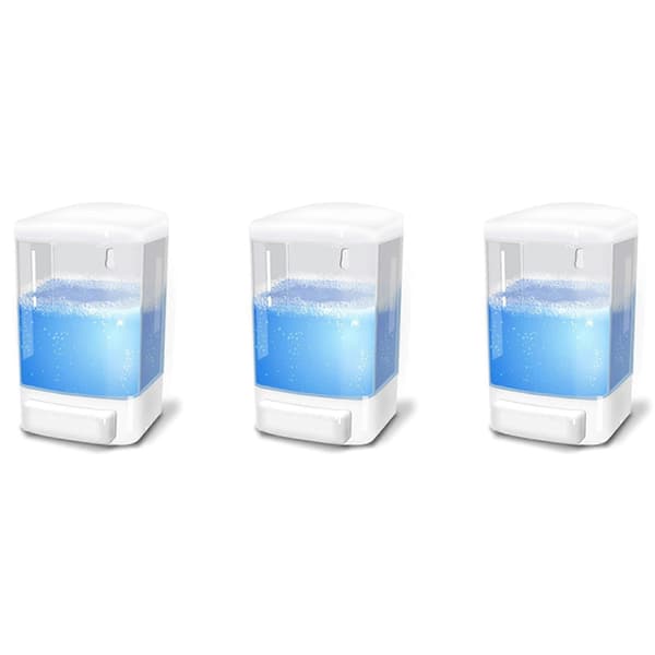 3X Manuel Sæbedispenser 33,8Oz/1000Ml Vægmonteret Sæbedispenser Badeværelse Kommerciel Sæbedispenser