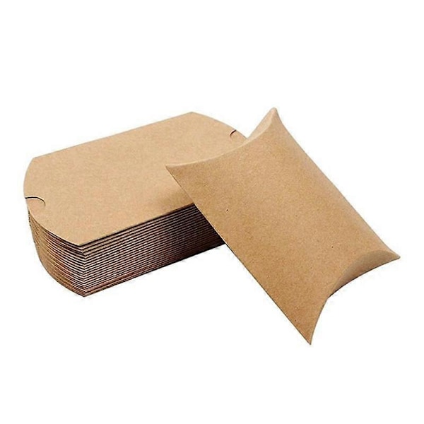 100 stk. Kraftpapir Putebokser, Godteribokser med Hyssing, Jule- og Halloween Bryllupsgavepakke
