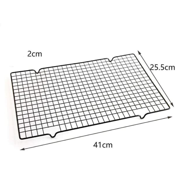 Stainless Steel Baking Cooling Rack, Rectangular Cake Rack, Non-Stick Rack/Cooling Grate and Oven Cooking for Biscuits Cakes B, 2 Pieces