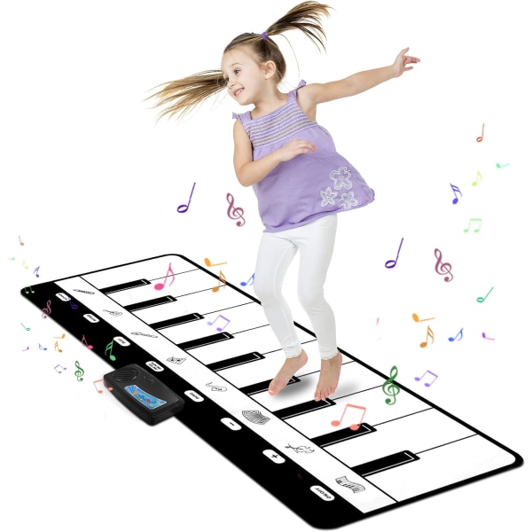 Piano Mat, Kids Musical Mat Floor Mat with 8 Instruments Dance Touch Play Mat,Early Educational Toys Birthday Gifts for 1 2 3 4 5 Year Old Boys Girls