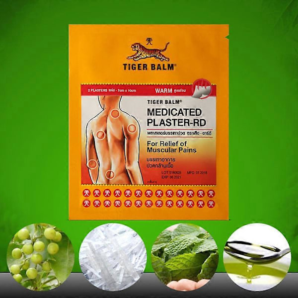 Tiger Balm Laastari Kivunlievitys Naisille Miehille Tehokas Lämmin Tai Viileä Korkealaatuinen Green 3pcs