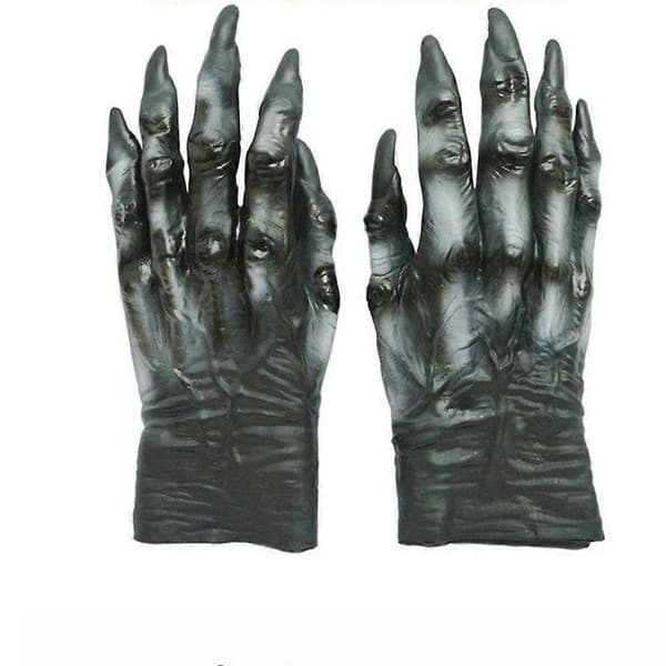Latexhandsker Halloweenhandsker til festbrug Ulvekostume tilbehør
