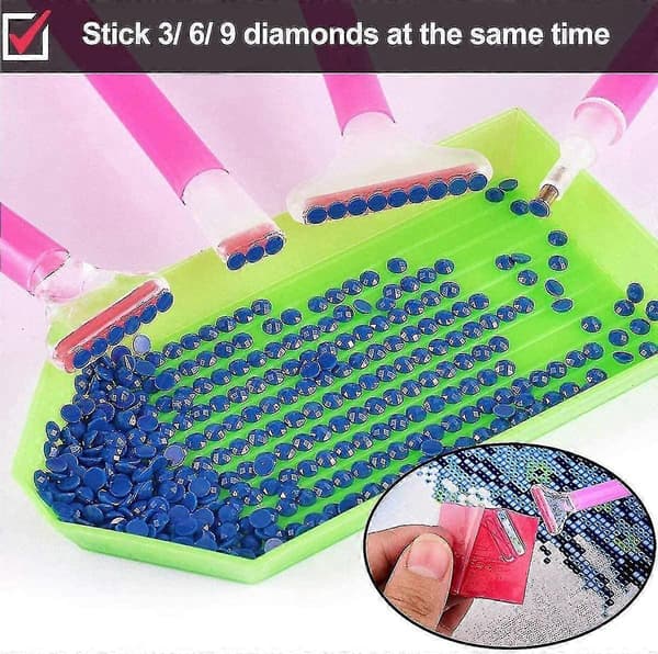 22 stykker 5D diamant- og tilbehørssæt til diamantmalerkunst 22 stykker DIY diamantmalerværktøjstilbehør, diamantopbevaring