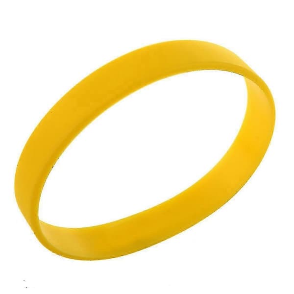 For stilig silikongummi elastisk armbånd mansjett armring i levende gul SZRH A-J