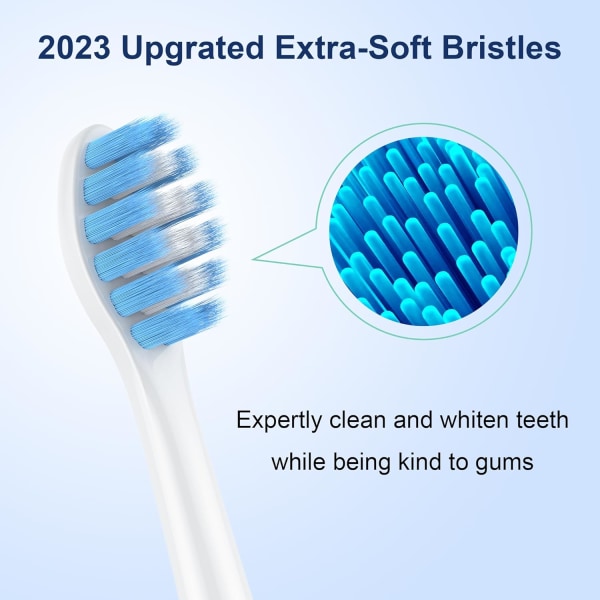Extra mjuka tandborsthuvuden som är kompatibla med Philips Sonicare för Sentive Gum, 6-pack, elektriskt borsthuvud för G2 4100 plackkontroll