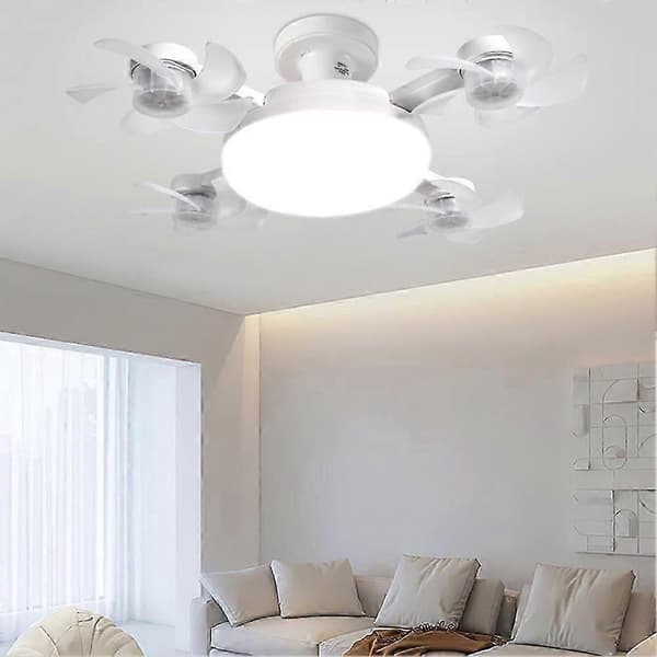 E27 LED Loftventilator Lys Dæmperfunktion Loftslampe Droneformet Ventilator