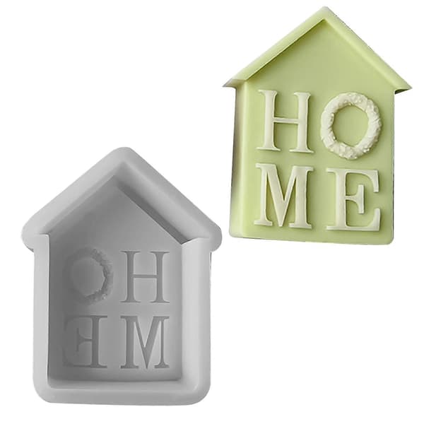 Husformet silikoneform duftlysforme aromaterapi lysfremstillingsform temperaturbestandige silikoneforme