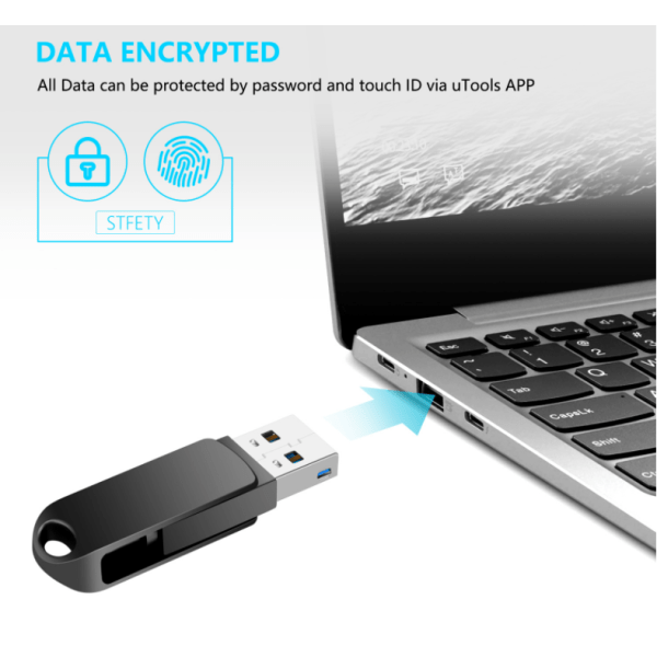 USB C Flashdrev 64GB Type C USB 3.0 USB-drev med nøglering 2 i 1 OTG Thumb Drive Memory Stick Swivel Jump Drive(Sølv)