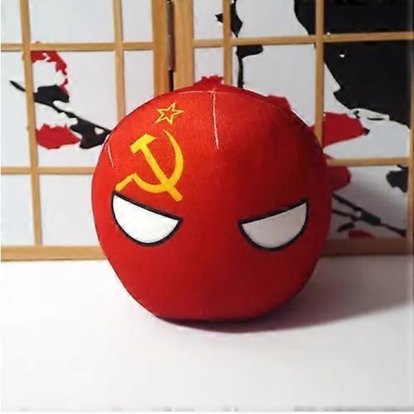 Countryballs Plysjdukke Russland Hviterussland Ukraina Georgia Litauen Kasakhstan Ball Polandball Fylt Putepute Leke som Gave Lithuania 9CM