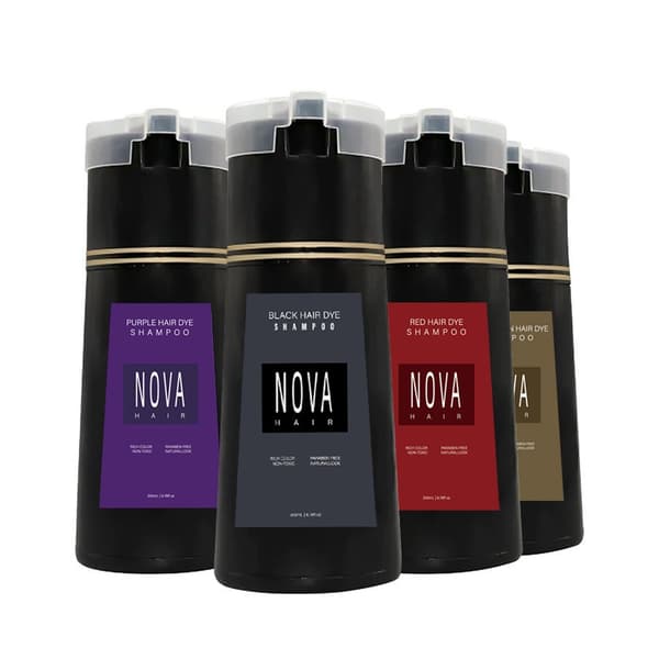 Nova Hårfarveshampoo, Nova Hår Instant Farveshampoo, Nova Hårfarveshampoo, Nova Hår Instant Farveshampoo til mænd og kvinder