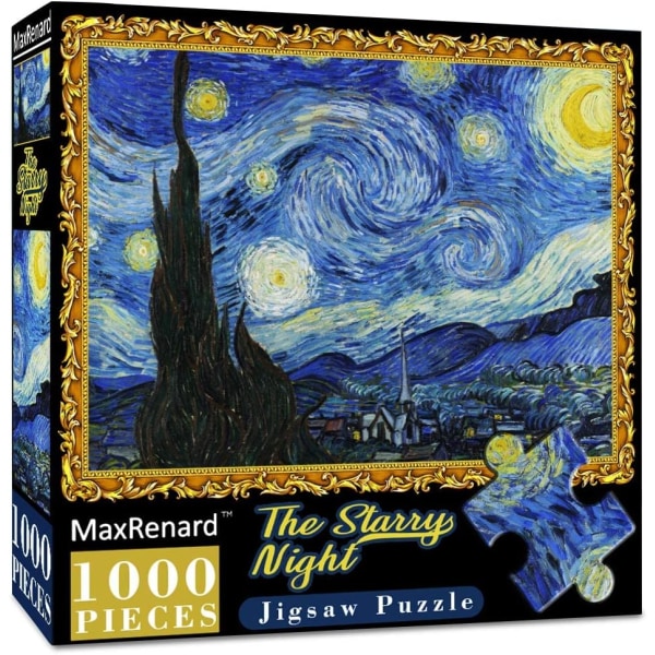 Starry Night Pussel 1000 bitar Van Gogh pussel 1000 bitar pussel för vuxna Konst Pussel Familjespel Pussel