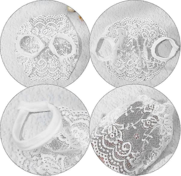 2-pak blonde ansigtsmasker til kvinder, åndbart mesh-design med elastiske ørestropper, sort og hvid