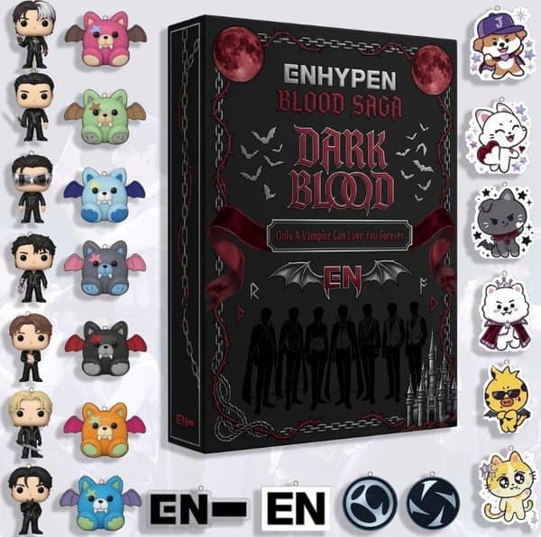 KPOP Group Advent Calendar 2026, Acrylic Countdown Blind Box with 24 Compartments Stray KidsB