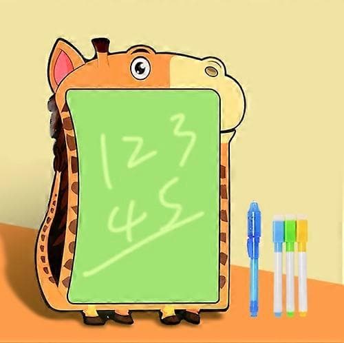 Barn Fluorescerende Tegnebrett Multifunksjonelt Skrivebrett Tidlig Utdanning Graffiti Brett Giraffe