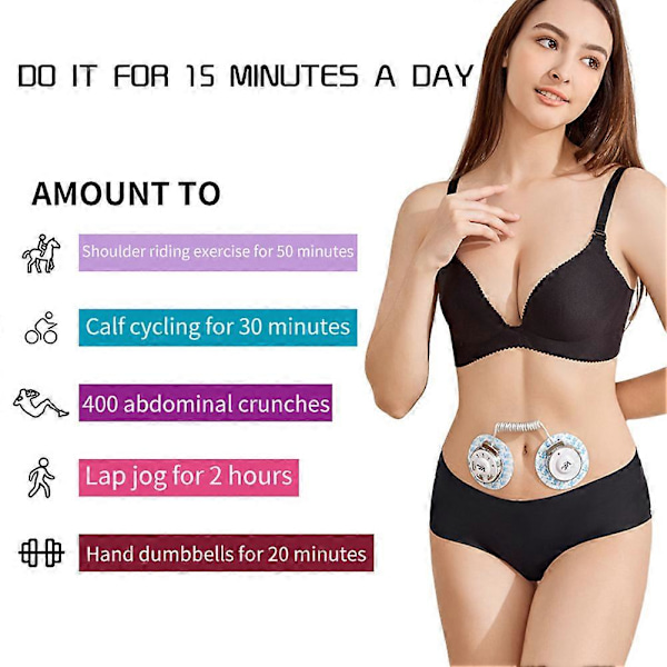 Mikro-puls Elektrisk Cellulitmassager, Kroppsskulpterande Massager för Mage, Buk, Ben, Armar och Lårtoning, 6 Lägen 15 Intensiteter