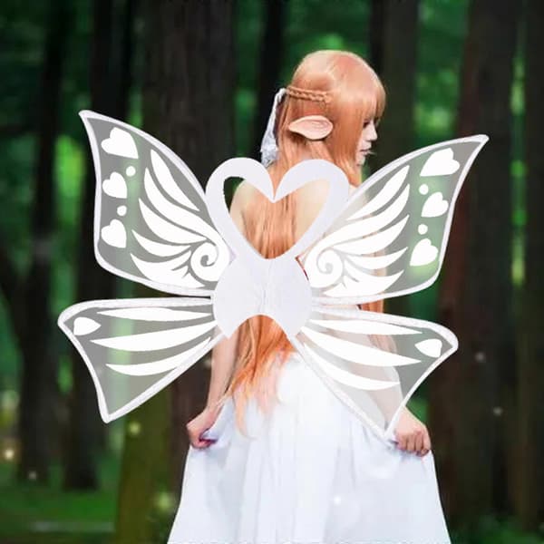 Piger Englevinge Svanefløjvinge Sommerfuglevinge Fevinge Prinsessevinge Festdekorationer Halloween Kostume Tilbehør Blå
