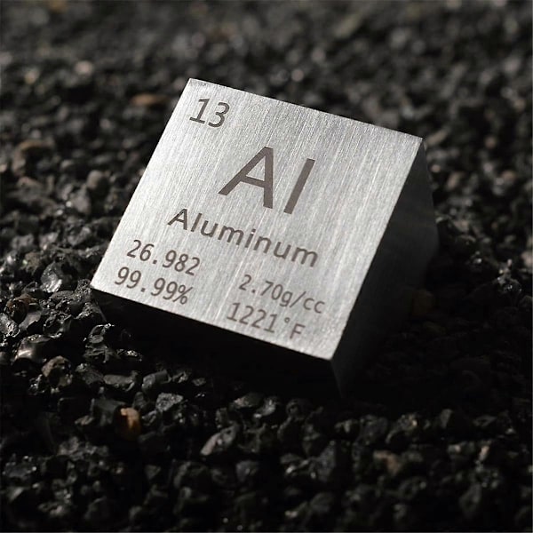 Aluminium Kvadrat Tetthet Kvadrat Rent Metall for Elementsamlinger Lab Eksperiment Periodisk System