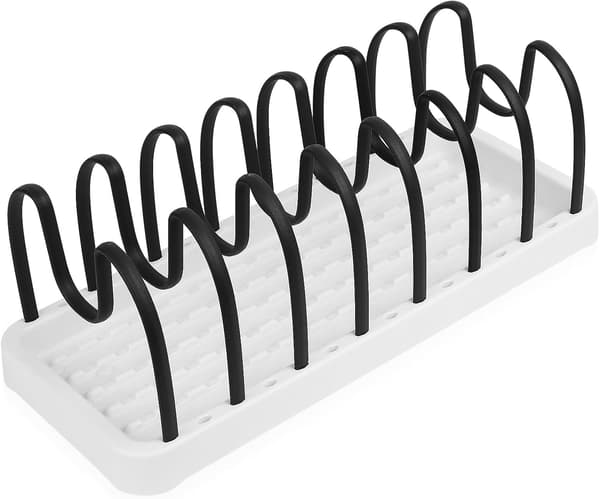 Pot and Pan Organizer for Cabinets, Baking Sheet Storage Rack, Pot and Pan Lid Holder, Cutting Board Holder,