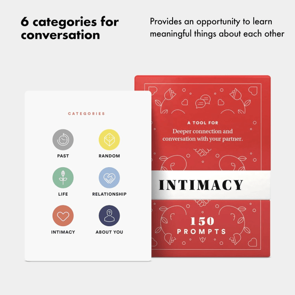 BestSelf Intimacy Deck: 150 samtalsämnen för att bygga relationer, meningsfullt parspel. Perfekt för kortspel för par