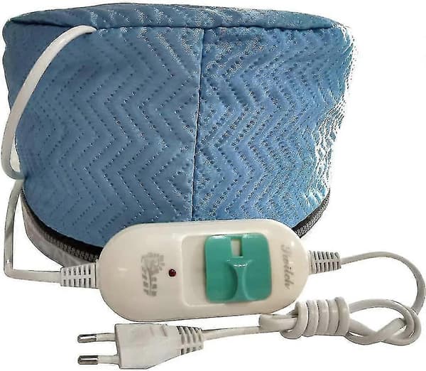 Hårbehandling Dampkappe, Varmehat Med 3 Tilstande Temperaturkontrol Terapi Og Termisk Spa Hårstyling Damperhat (blå)