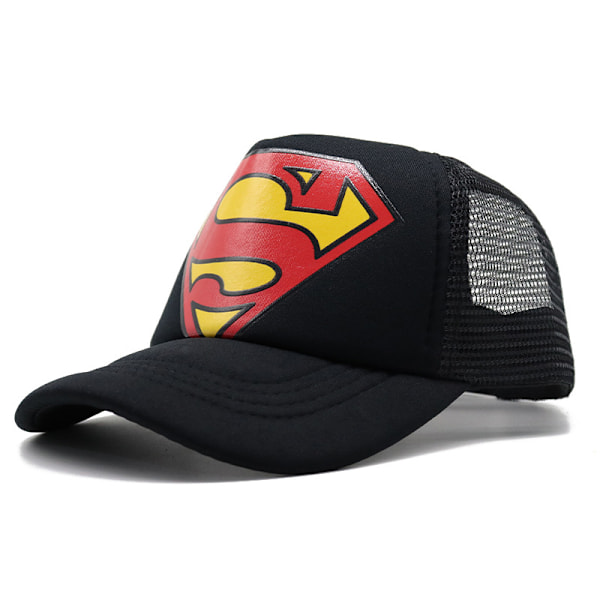 Lasten Batman lippis kesäinen ulkoiluun, hengittävä, säädettävä, urheilu aurinkohattu pojille ja tytöille Model A black 48-52cm