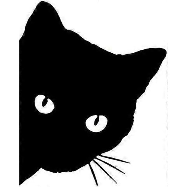 Dekal för bilstyling, kattdekal, vinyldekal, dekorationsfilm, DIY-bilstylingdelar (svart) Black
