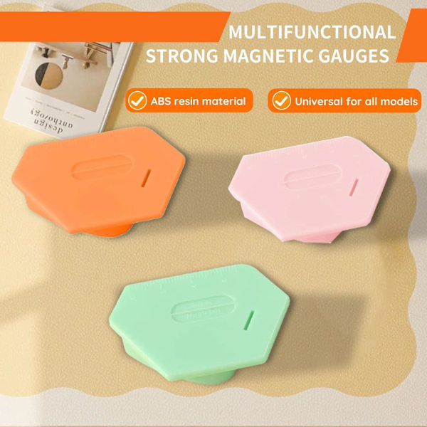 3 st Polygonal Multifunktionell Sömnadsguide Fållvikare med Skala Symaskinstillbehör Sytillbehör Multifunktionellt Verktyg Sömnadsguide (3 st)