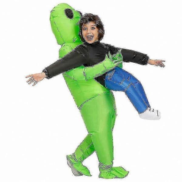 Oppusteligt rumvæsenkostume til Halloweenfest