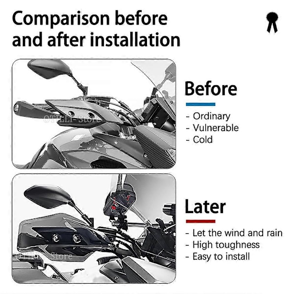 Handskydd Deflektorförlängning Vindruta för YAMAHA Tracer 900 MT-09 TRACER 2014 2015 2016 2017 Motorcykel Transparent