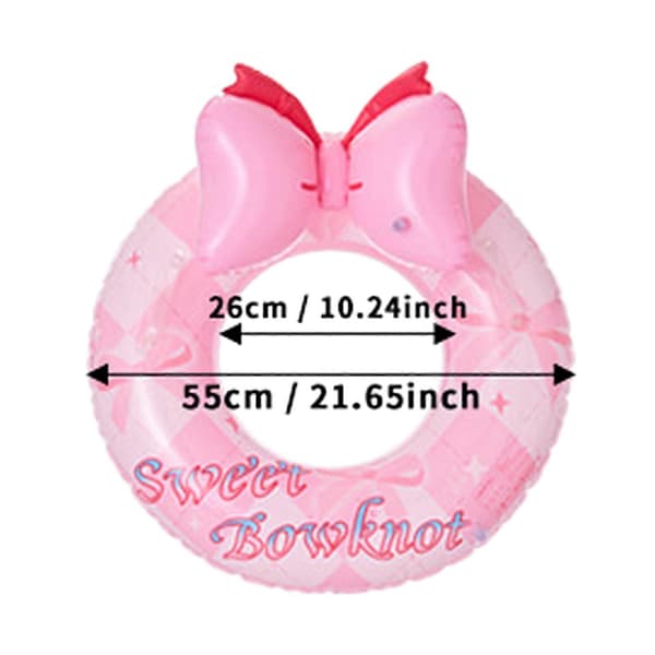 Bowknot Pool Hoop Simring Uppblåsbara Simringar Uppblåsbara Pool Float Bowknot Simringar pink heart