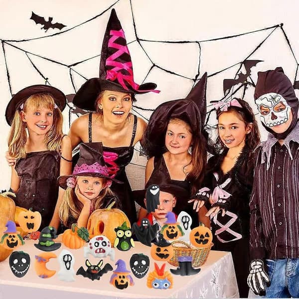 40-pak Halloween Mochi Squishy-legetøj, Mini Søde Klemme Stressaflastende Legetøj til Børnefester