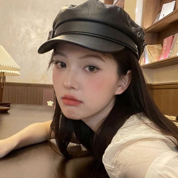 Unisex Beret Star Grommet Painter Hat Britisk Cabbie Hat for høst vinter Flat Hat for daglig bruk Cabbie Hat