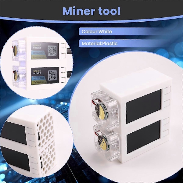 For NerdMiner V2 Miner 78KH/Sx2 Dubbelskärm BTC Solo Lotteri Miner Bitcoin Nerd Miner Lotteri Miner