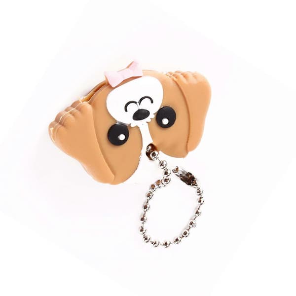 Super funky hund med rosa fluga nyckellock nyckelidentifieringslock nyckelskydd