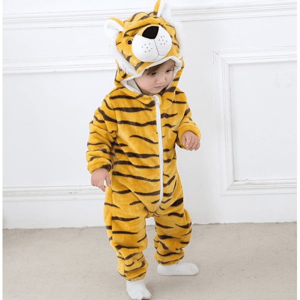 Suloiset piirretyt yöasut – Mukavat ja söpöt flanellipyjamat polyesterikankaasta vertaansa vailla olevaan mukavuuteen ja tyyliin (tiikeri, 80cm) tiger 80cm