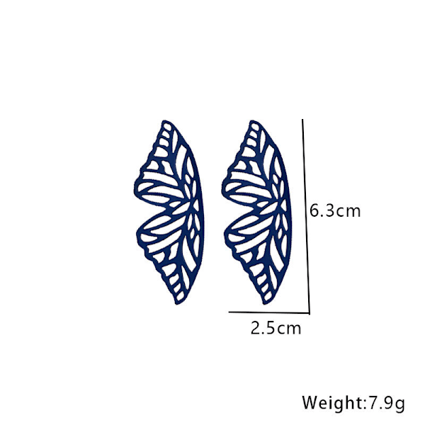 Kvinders øreringe pige stud øre Drop farverige Hul Stor Butterfly Vedhæng Enkel Kreativ Angel Wing Yellow