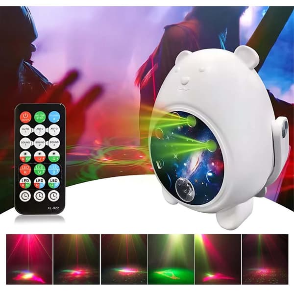 3D RGB LED Laser Projector Party Lamp