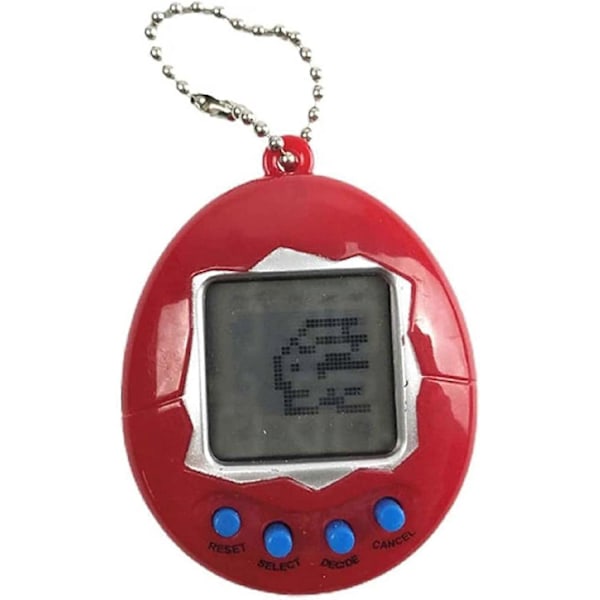 Virtuaalilemmikkilelu Eläinpeli Avaimenperä Elektroninen lelu Nostalginen Retro 90-luvun lelu (punainen)