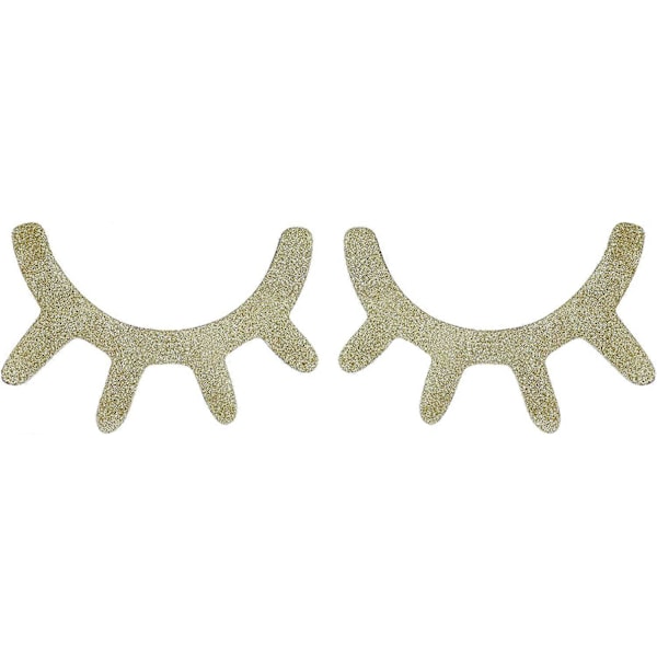 3D Träögonfransar Väggdekal Sömniga Ögon Väggdekor För Barnkammare Väggdekorationsset Guld